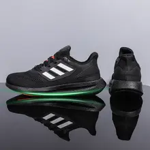 Sapatos esportivos unissex com cadarço, malha flexível, amortecido, sola grossa, resistente ao desgaste, caminhada ao ar livre, fitness