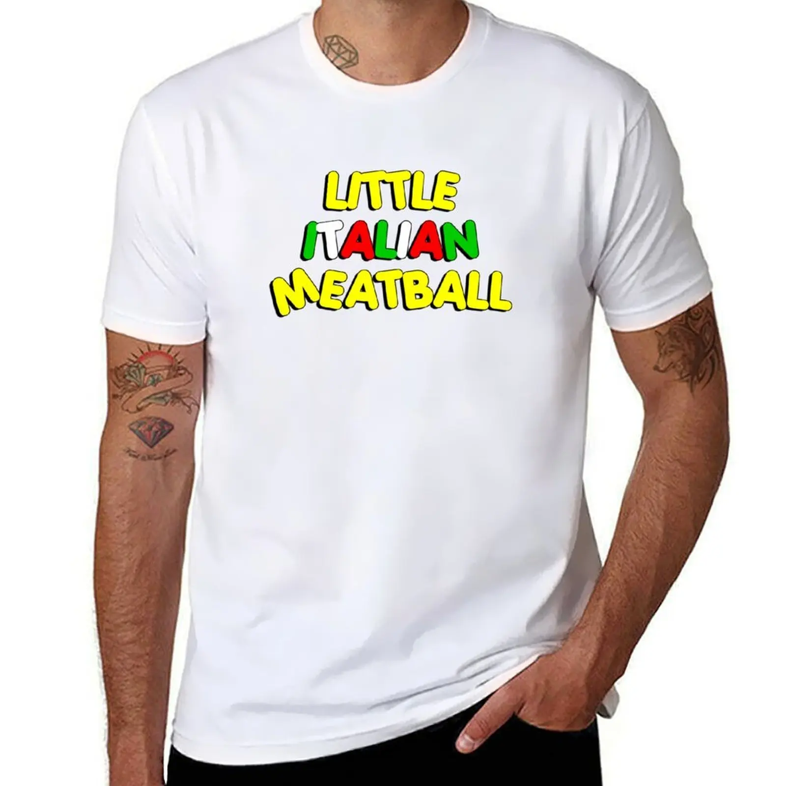 

Little Italian Meatball Funny Italian Child T-Shirt cotton t shirts man 100% men t shirt cotton 100% T-Shirt