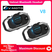 Vimoto V8 English Version  Easy Rider  Multi-Functional Bluetooth-compatible Motorcycle Interphone Helmet Headset Intercom