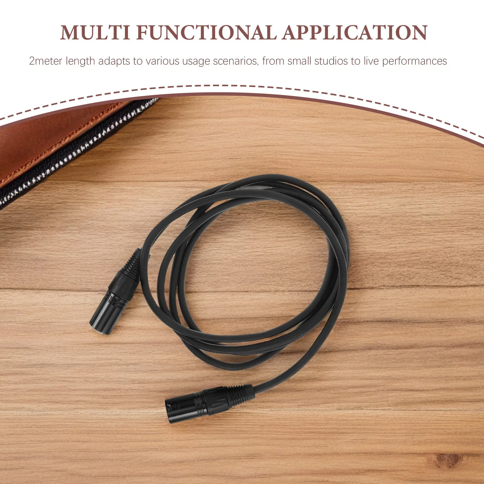2Pcs Male to Male Xlr Microphone Cable Balanced Audio Cord 2M Studio Mixer Recording Live Performance Mic Wire