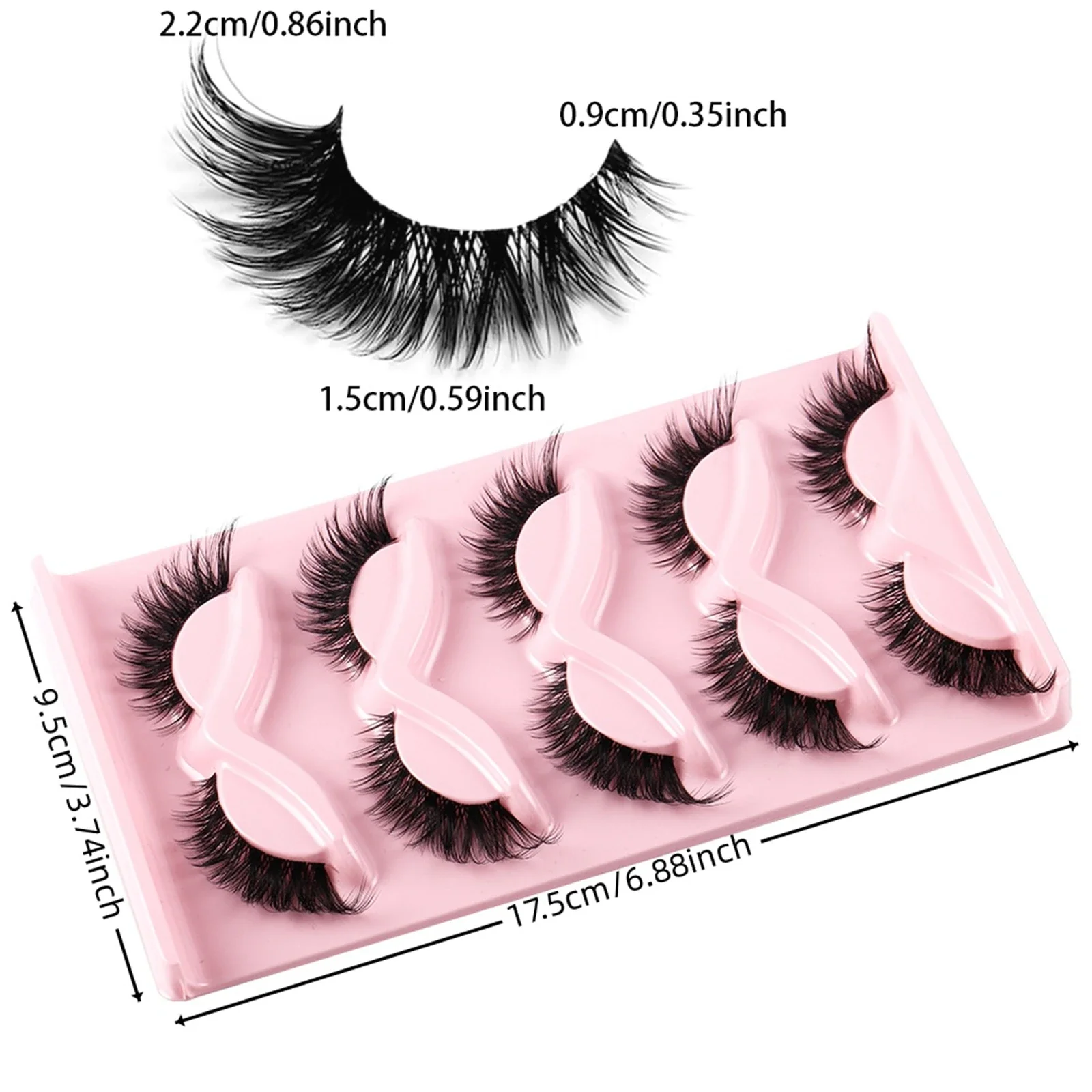 15 paia/confezione da 3 ciglia Cat eye 3D ciglia finte naturali Fluffy Soft Cross Clear Band Lashes Manga Lashes Wispy Eyelash Makeup