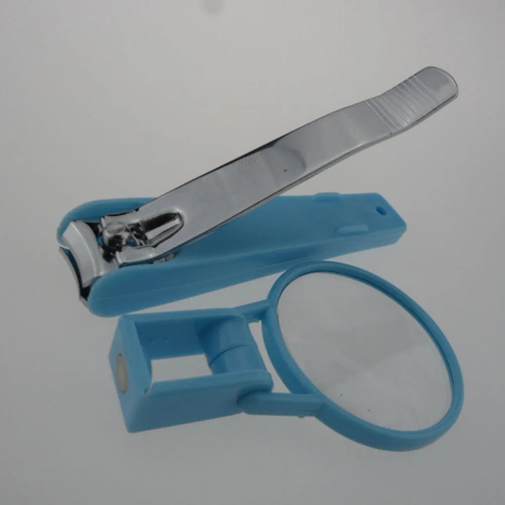 

Baby Nail Clippers Scissors Magnifier Tools Glass Care Suit Non Rust Ergonomic Grip Stainless Steel Trimmer