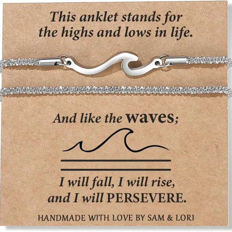 Waterproof Bestie Sister Best Friend Birthday Gifts Beach Jewelry Adjustable Stainless Steel Anklets Ankle Bracelets for Women view 2