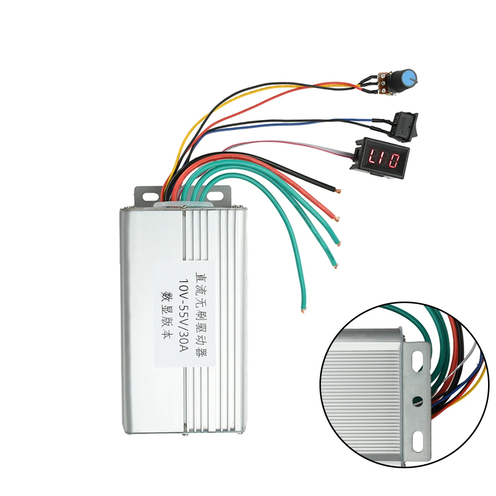 DC 10-55V 30A DC 브러시리스 컨트롤러 DC 3상 브러시리스 전자 속도 컨트롤러 DIY 모터 드라이브 보드 디지털 버전