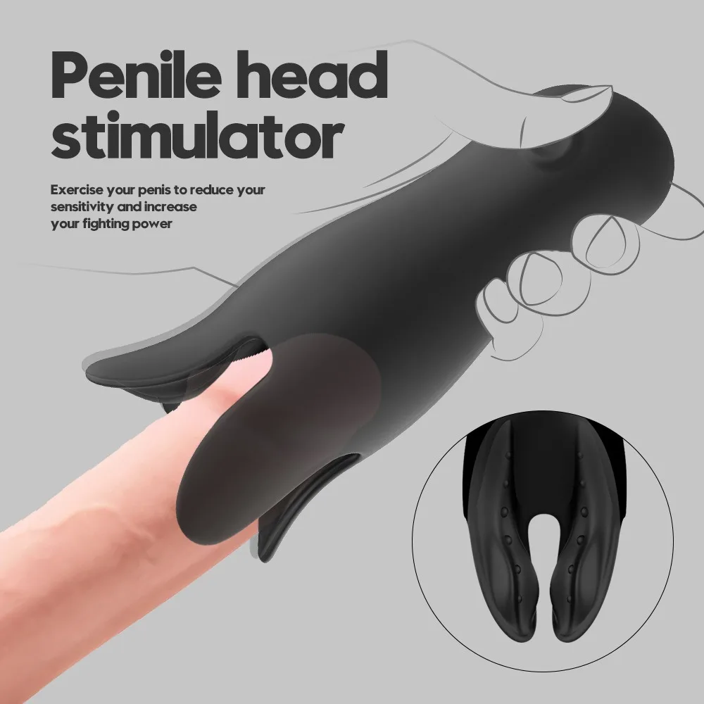 

Glans Stimulater Massager Penis Exerciser Delay Trainer Mens Vibrator Male Masturbator Equipment Sex Toys For Men Adult Male18+