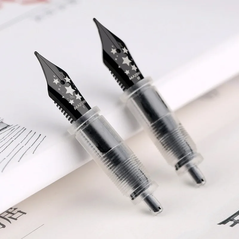 

Mooman Black No.5 Fountain Pen Tip EF F Bent 0.6mm Replaceable Pens Tip Office Pen Accessories Writing Smooth Curved Nibs Gift