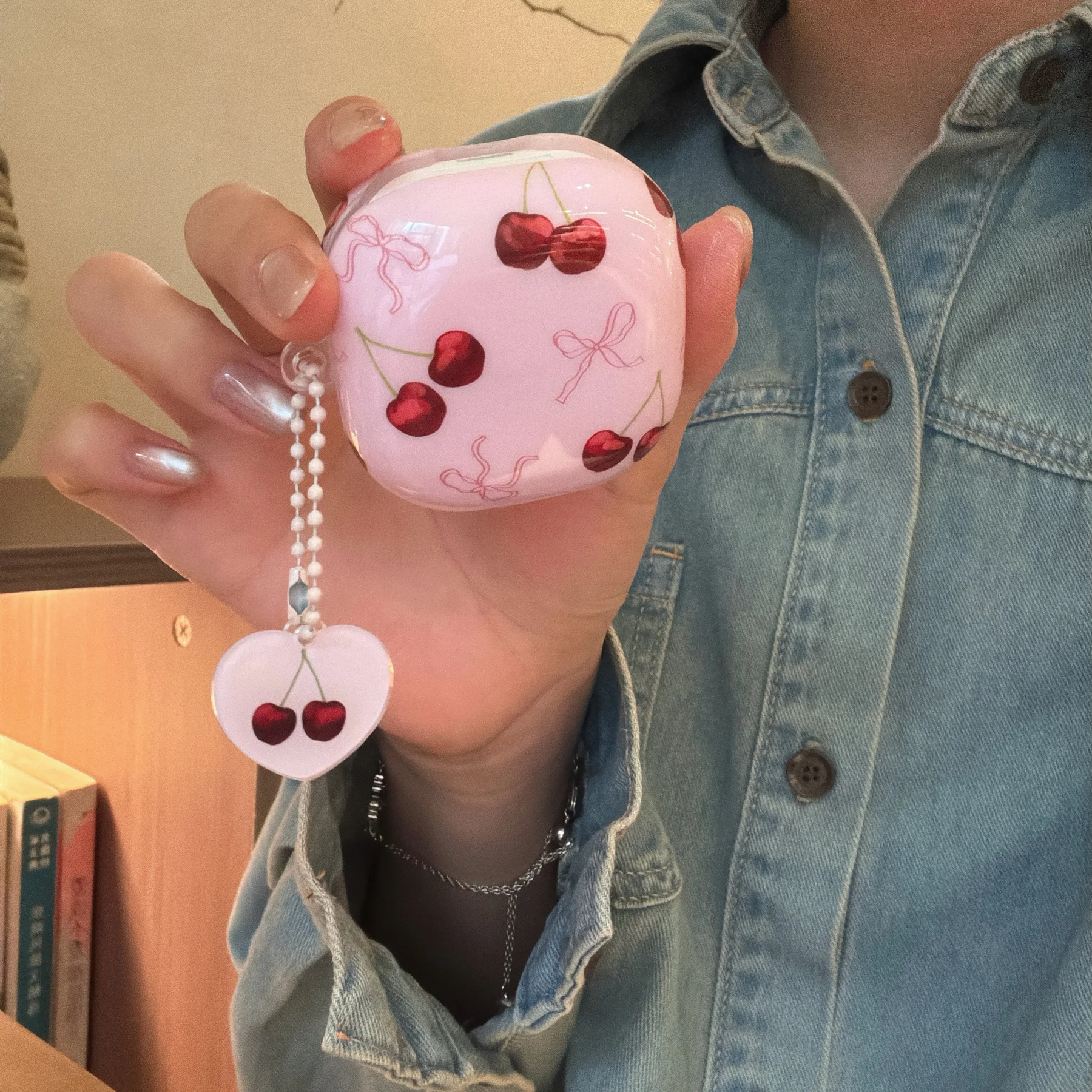 Para Samsung Galaxy Buds 3 Pro Live/2/Pro/2 Pro/FE funda para auriculares Rosa arco cereza inalámbrico Bluetooth funda protectora para auriculares