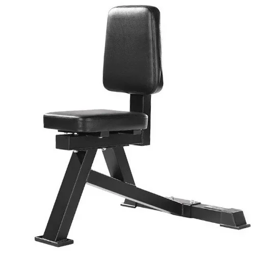 Utility Stool for Seated Curls with Dumbbells and Barbells, Home and Commercial Gym, Grey/Black