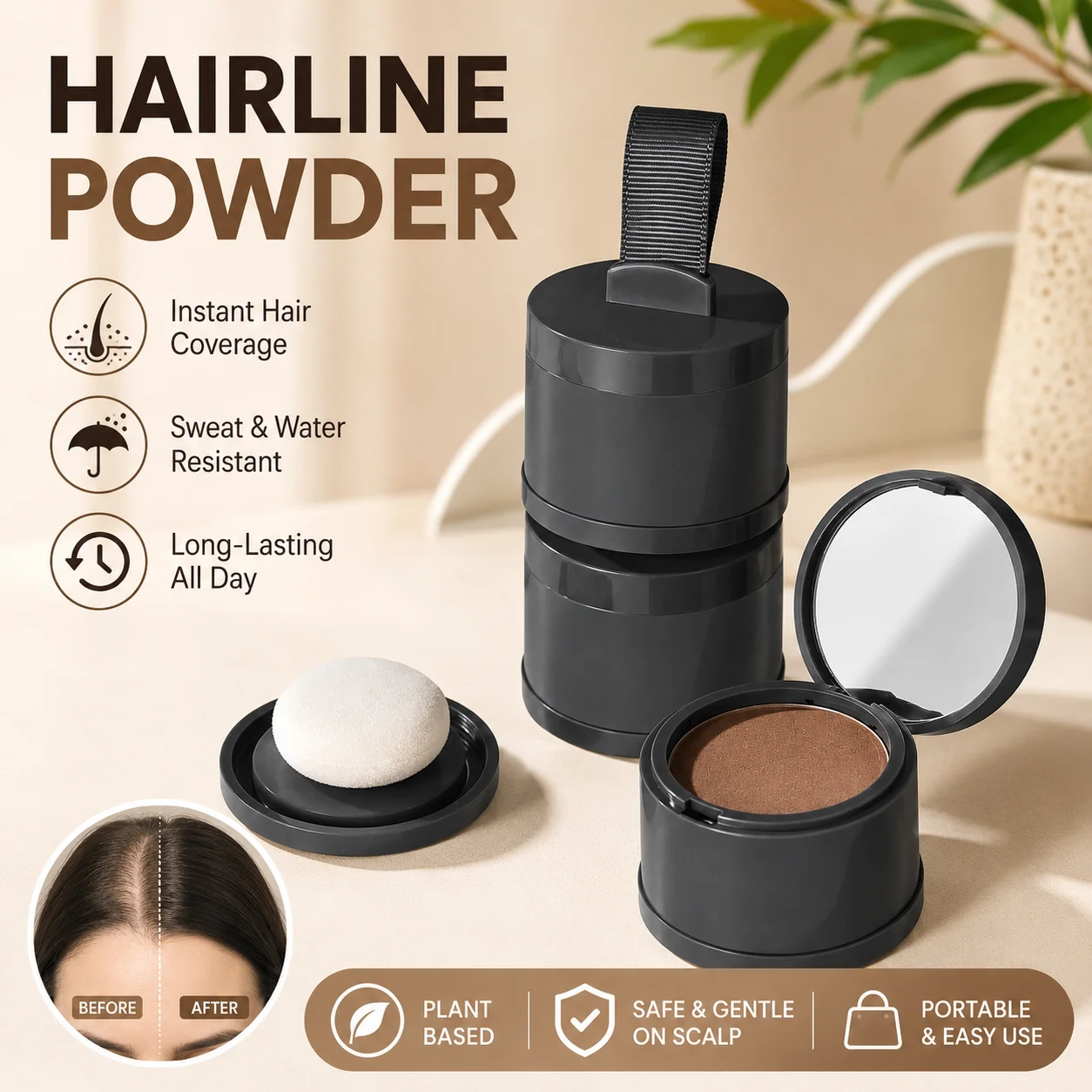 Hairline Powder Contouring Shadow Natural Instant Waterproof Hairline Shadow Powder Hair Concealer Coverage Dropshipping