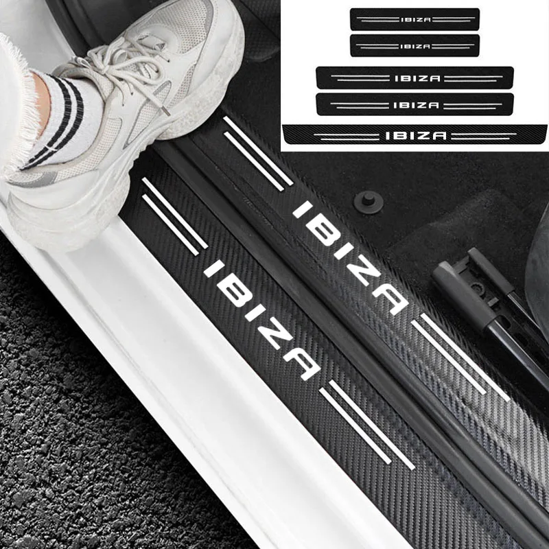 Car Door Sill Guard Plate Threshold Protector Running Entry Board Pedal Cover For seat ibiza Car Accessories Rear Bumper Guard