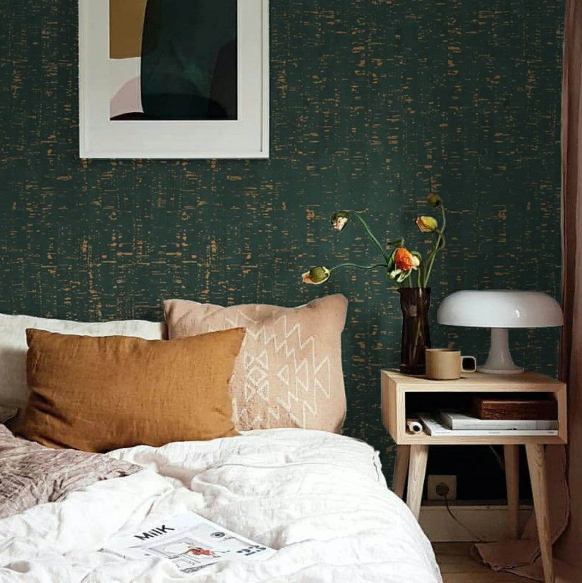 Imagem -03 - Papel de Parede de Cortiça para Decoração Luxo Material Natural Real Mais Cor Segurança