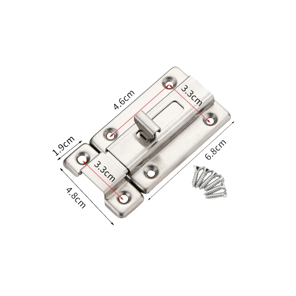1 шт. 2/3/4 дюйма пружинная защелка для двери из нержавеющей стали Болт с отжимом Кнопка Автоматическая пружинная защелка замок оборудование