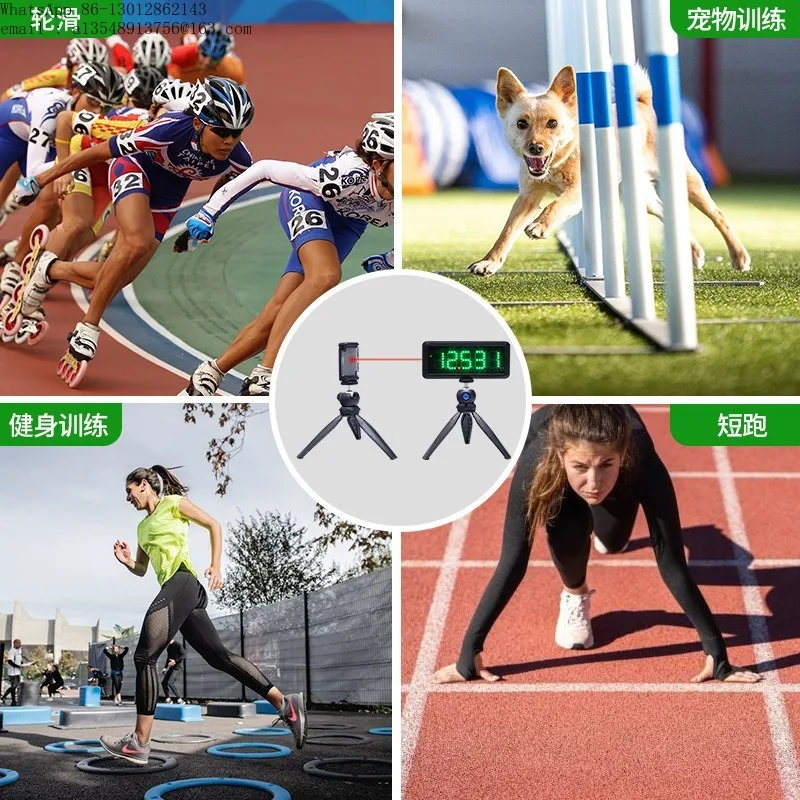 Runway training running LED timer, foldable running timer with sensing neck mode