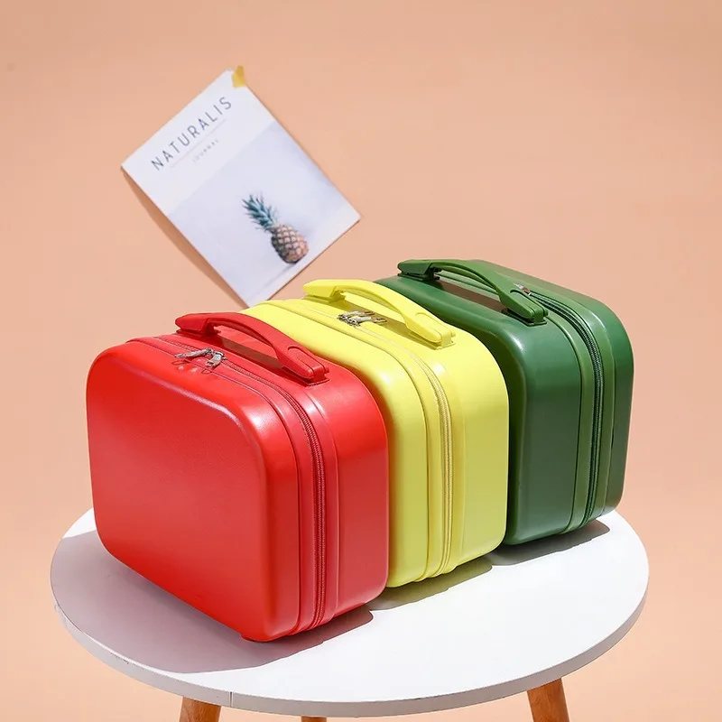 14 Inch Small Suitcase Lightweight Travel Portable Carry On Luggage Organizer Cosmetic Storage Box Gift For Woman Mini Case view 3