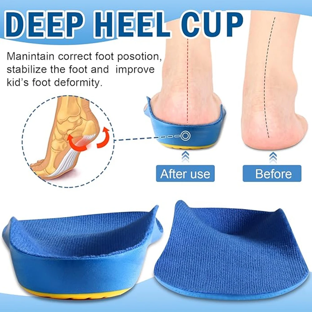 Adult Children's Orthotic Insoles Arch Support for Flat Foot High Arch Plantar Fasciitis Shock-Absorbing Sport Running Shoes Pad view 3