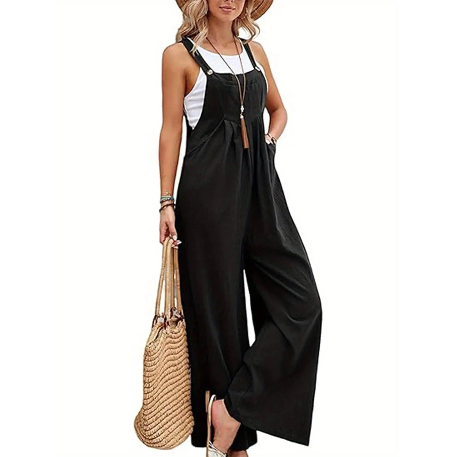 Casual Pure Color Overalls Women's Low Waist Cargo Pants Middle Age Suitable Other Synthetic Fiber 100% Winter Season
