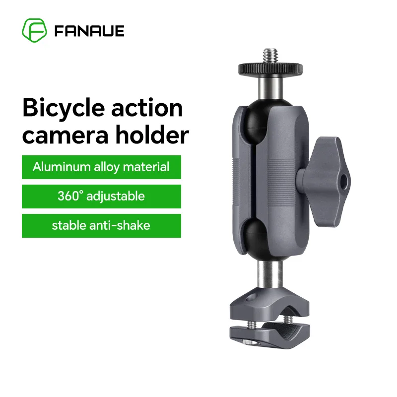 FANAUE Motorcycle Rearview Mirror Aluminum Alloy Sports Camera Bracket For Shooting Insta 360