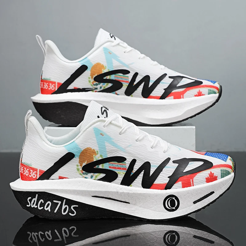 New Arrival Running Shoes for Men Woman Energy Return Breathable Athletic Footwear for Couples Carbon Plate Outdoor Sports Shoe