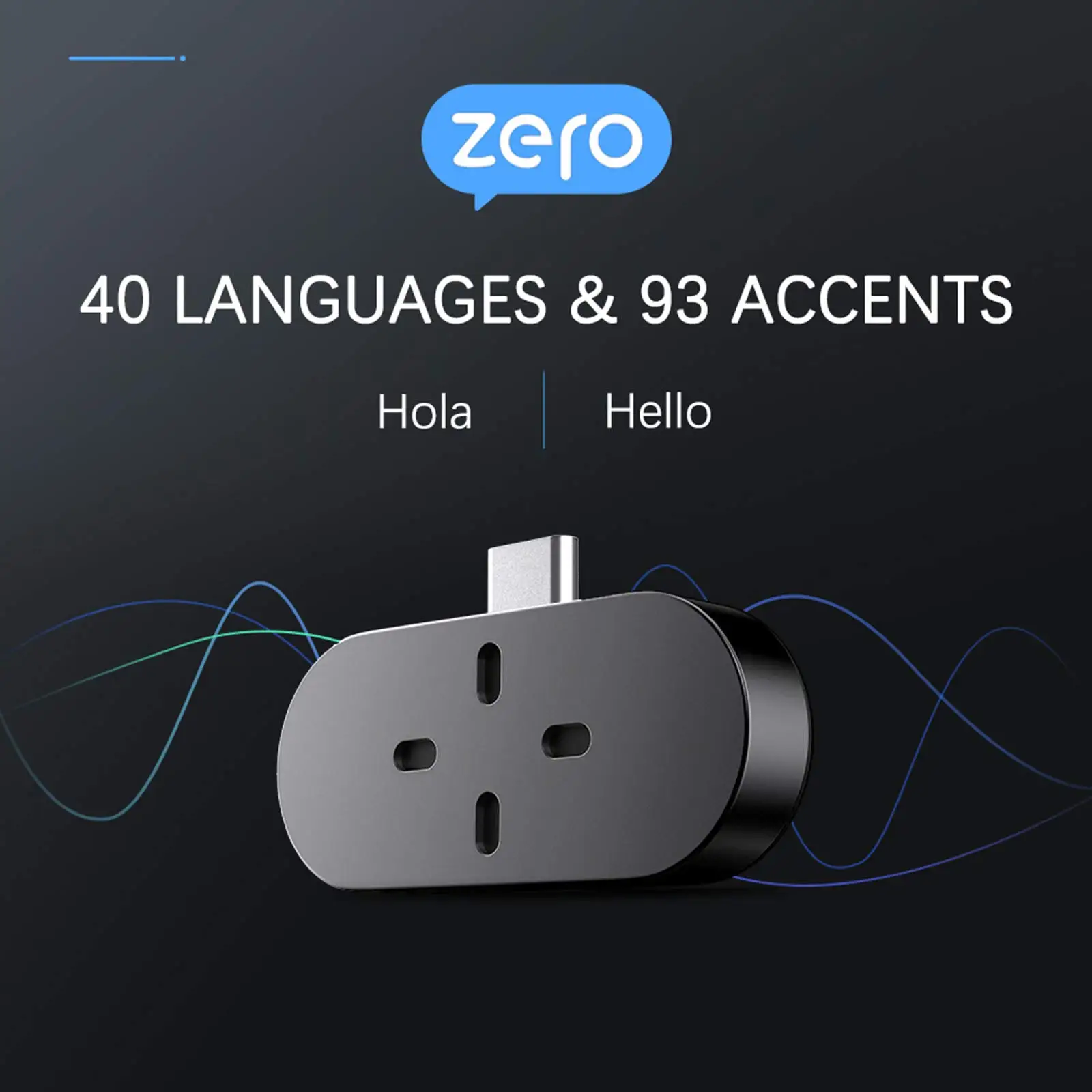 Timekettle Zero Language Translator Device – Supports 40 Languages & 93 Accents Mini Size Voice Translator & Voice Recorder