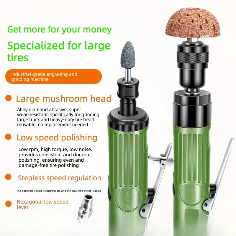 

Pneumatic engraving machine Auto tire repair grinder Low speed, bed air grinding tool