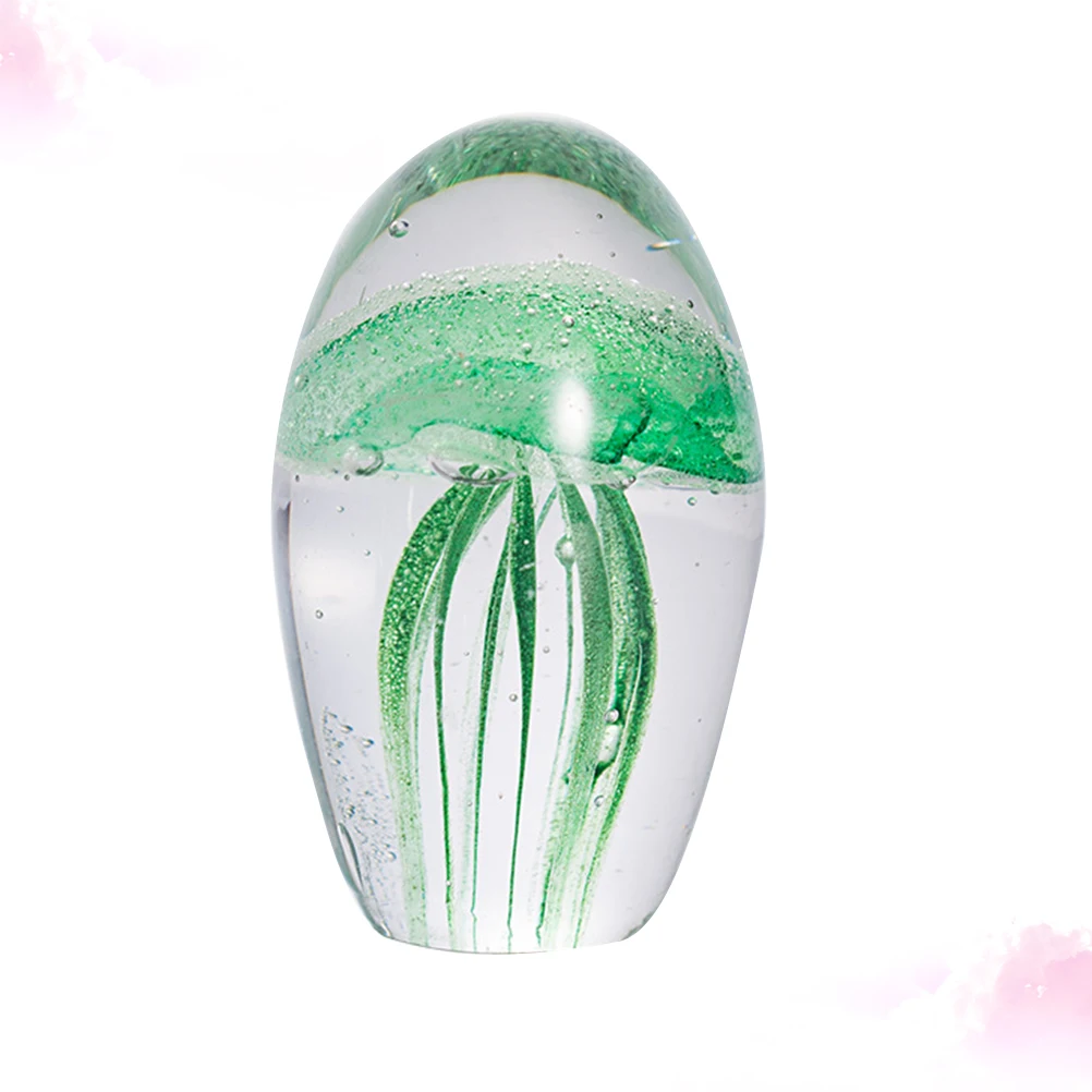 

Jellyfish Crystal Sculpture For Home for Home Office Decor Clear Lightweight Artificial Crystal Gift Desktop Adornment