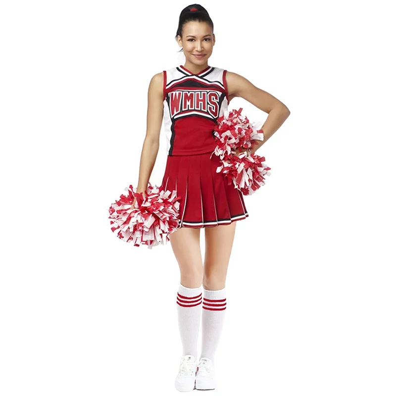 Glee Club Girl Cheerleader Costume High School  Glee Style Cheerleading Varsity Cheerleader Cheerios Costume Fancy Dress Uniform