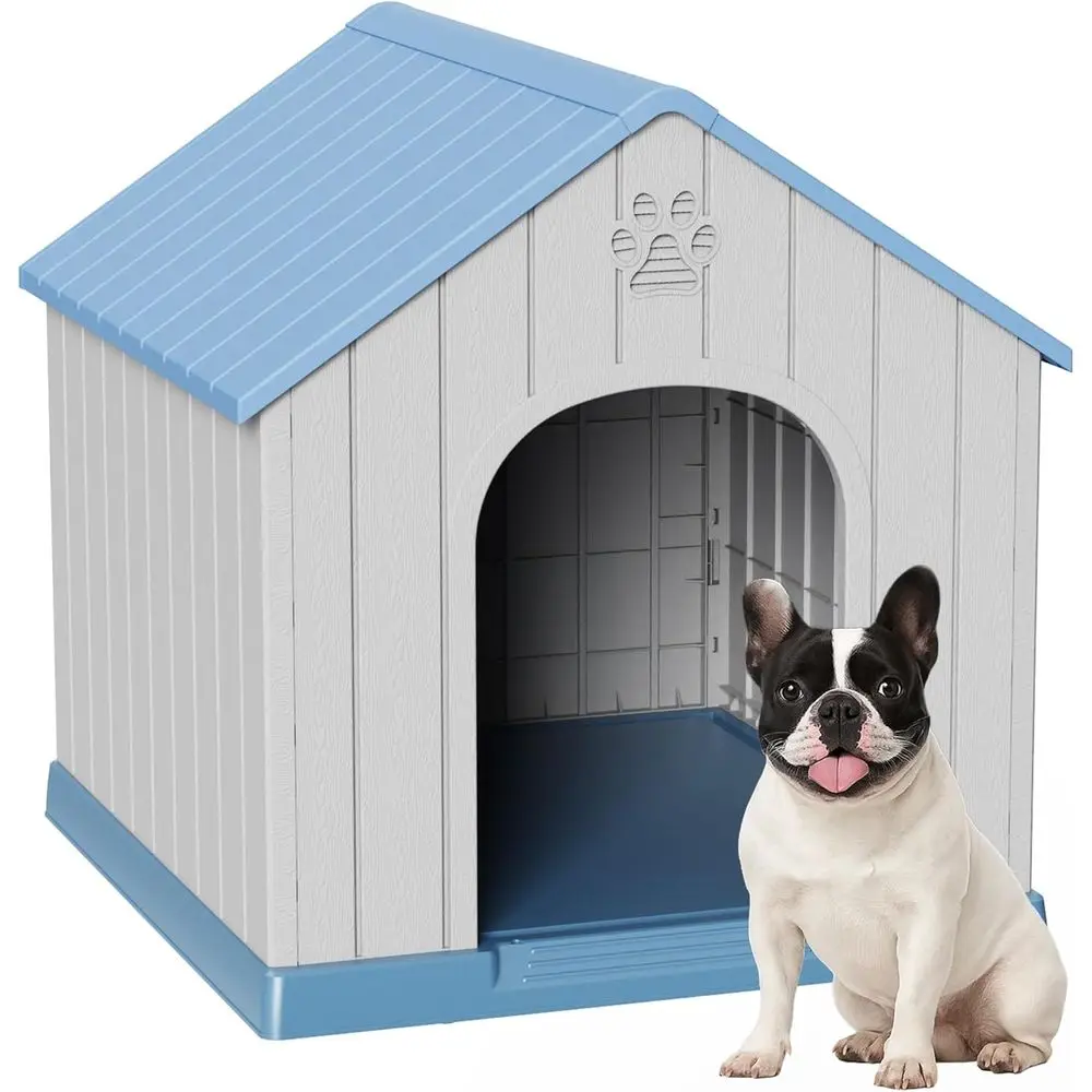 

Compact Resin Dog House: Weatherproof Indoor/Outdoor Kennel for Small Dogs - Ideal for Home, Garden, Balcony