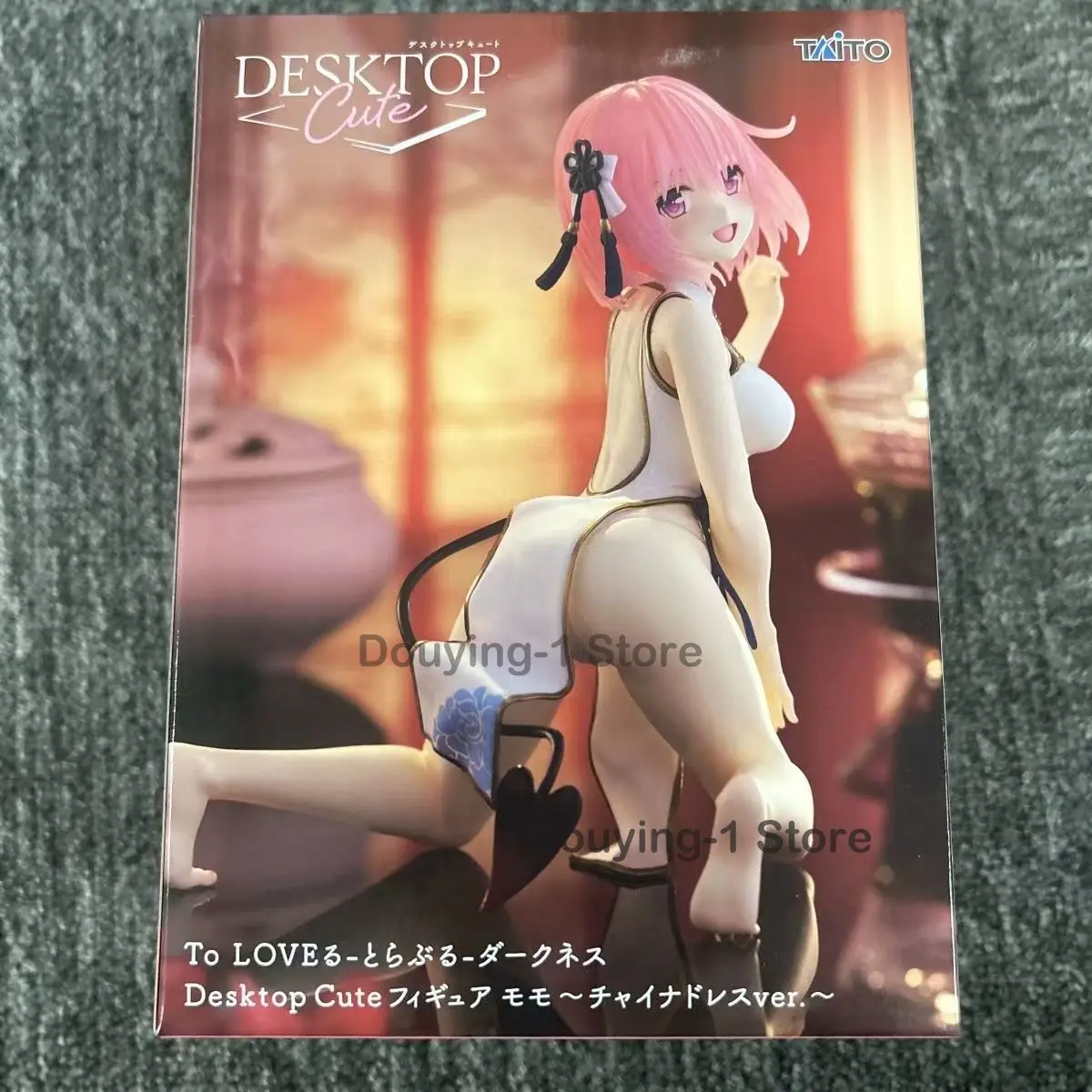 

В наличии Original To Love DesktopCute MOMO Cheongsam Ver. Настольные украшения, коллекция аниме-фигурок, модель в подарок