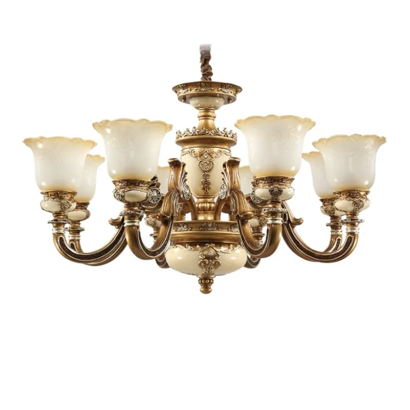 European Style Pendant Lights Living Room Chandelier Retro Atmospheric Lighting Fixtures Bedroom Ceiling Lights Home Decor