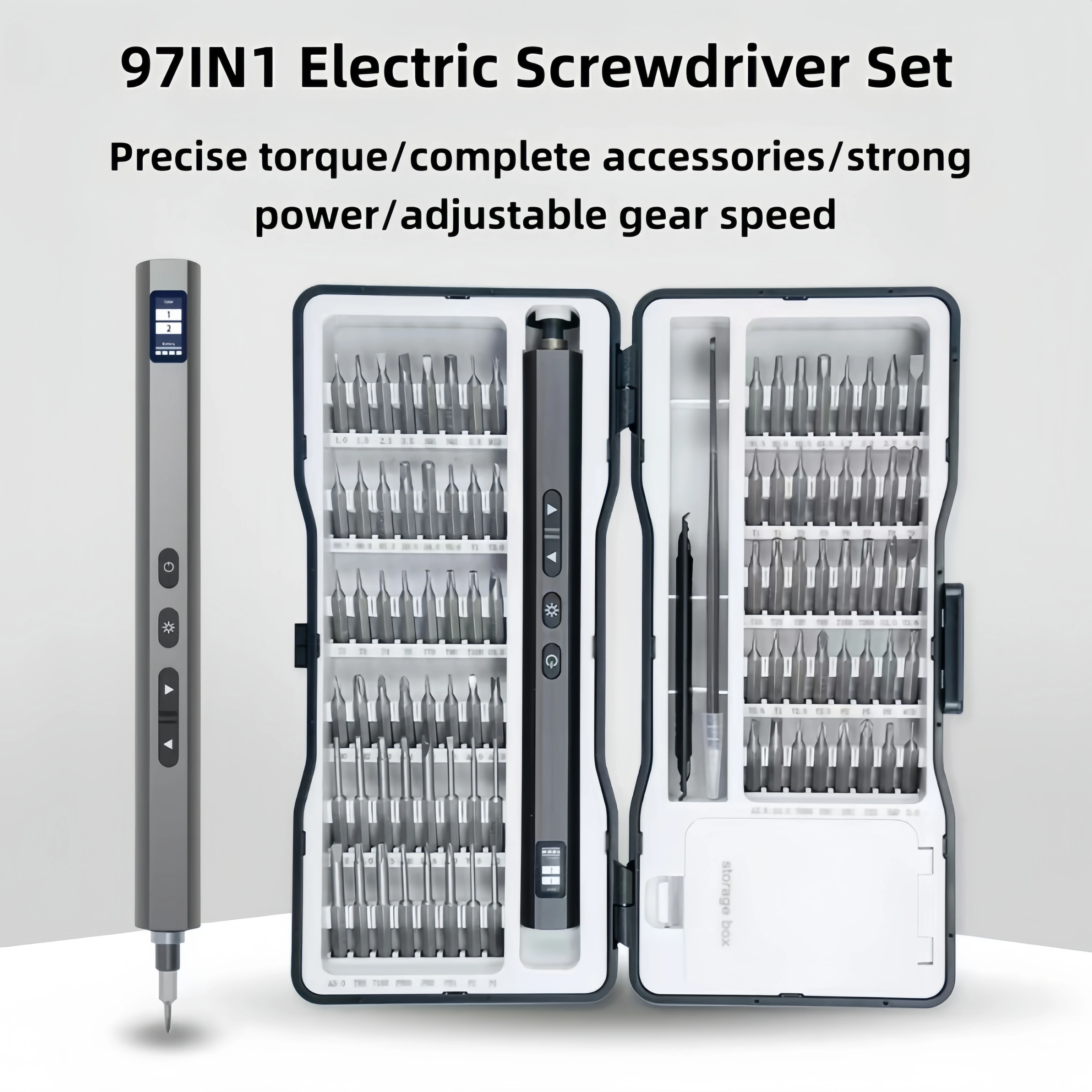 

Electric screwdriver, lithium battery charging, 97-in-1, mobile phone watches and other precision instrument repair power tools