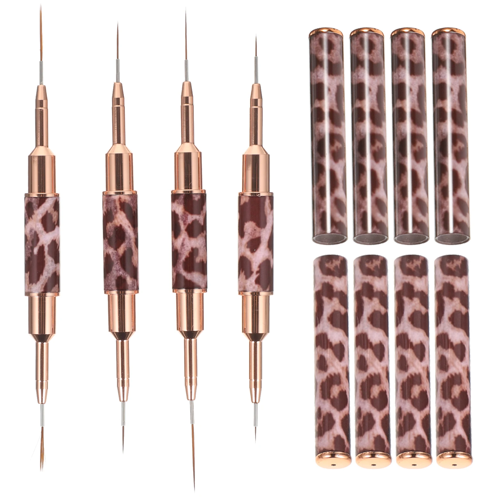 

4 Pcs Nail Brush Set Fine Material Manicure Drawing Pen Double End Liner Small Nail Diy Tools Painting Pens