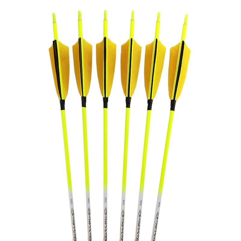 Imagem -02 - Carbono Seta Eixo Spine para a Caça Pinals Arrows Tiro com Arco Shaft Composto Recurve Bow Longbow Hunting Target 5001000 Penas de Turquia