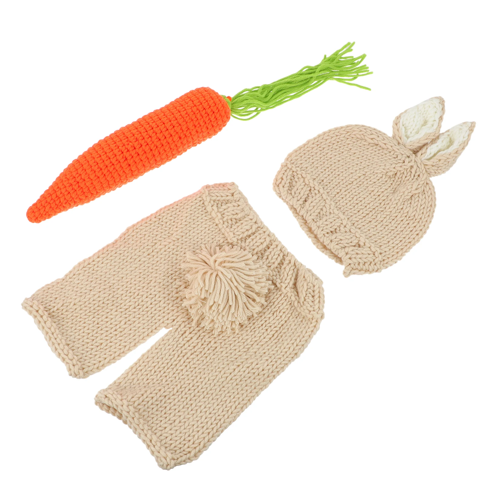 

1Set Woolen Knit Costume Props Baby Costume Photography Props Simple Delicate Reliable Decor Toddler Outfits Photo Prop