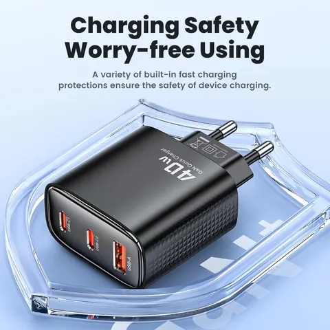 Портативное зарядное устройство Toocki 40W GaN USB-C QC 4.0 для iPhone 15/14/13/12 Pro Max — фото устройства