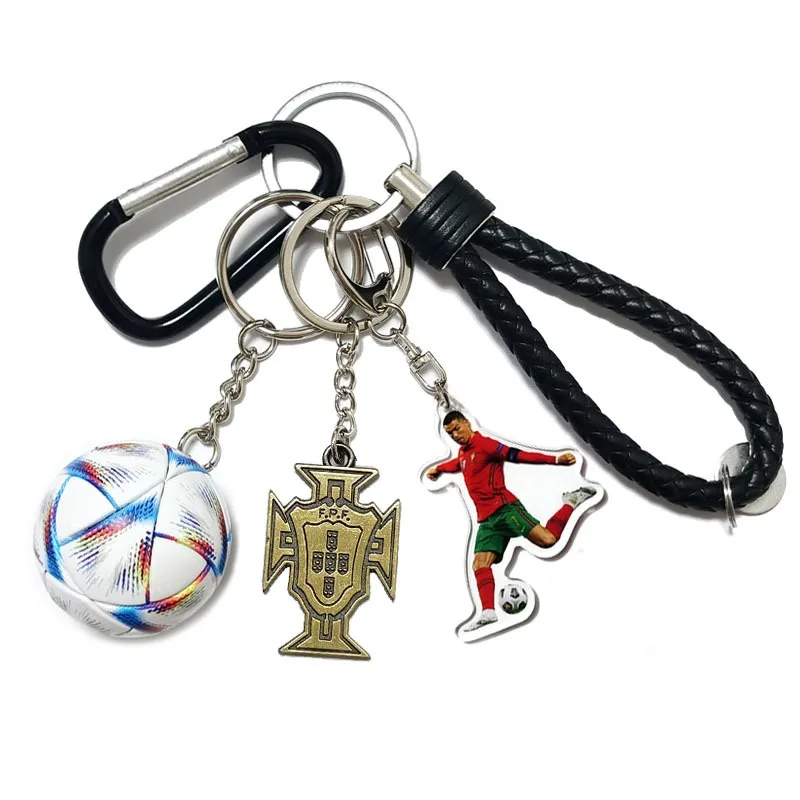 Riyadh Victory C Ronaldo Argentina Messi, Neymar Harland Mbappe Football Team Keychain Pendant