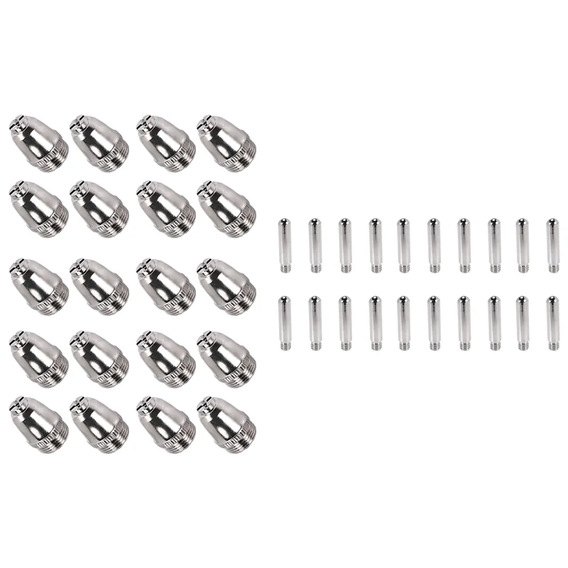 

A34R 40Pcs AG60 Plasma Cutting Torch Consumable SG55 Plasma Cutter Kit 60A AG-60 Plasma Torch Tip Electrode Nozzle