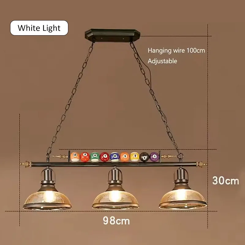 Nordic Retro Biljart Hanglamp Moderne LED Kroonluchter Plafondlampen Restaurant Bar Kledingwinkel Indoor Decor Verlichting