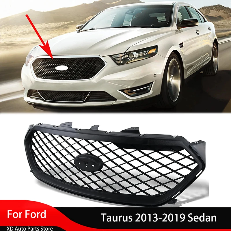 

Решетка для переднего и верхнего бампера автомобиля для Ford Taurus 2013-2019, решетка для воздухозаборника седана, сетчатая решетка среднего размера с сотовым покрытием