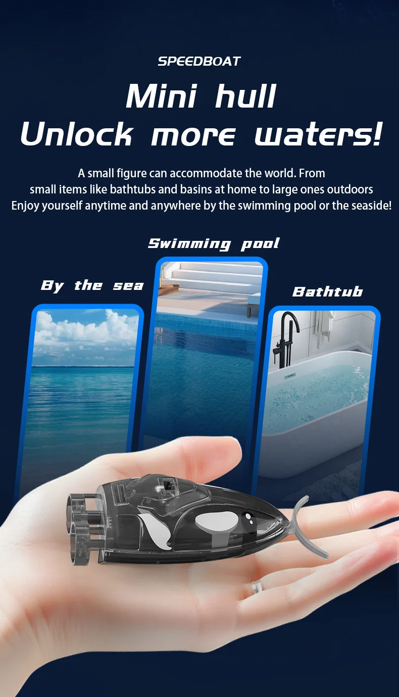 قارب RC صغير مصباح ليد عالي السرعة 2.4 جيجا هرتز الكهربائية التحكم عن بعد السفينة الأطفال التحكم عن بعد قارب لعبة الماء حيلة لعبة الحفلات
