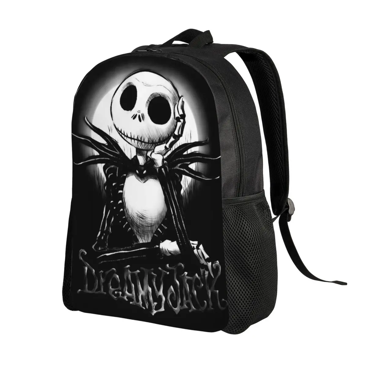 The Nightmare Before Christmas Backpack Men Women Basic Bookbag for School College Horror Movie Skeleton Jack Night Bags