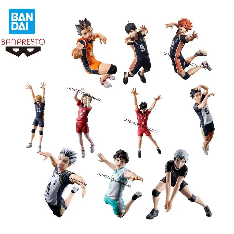 Em Estoque Bandai BANPRESTO Haikyuu Oikawa Tooru Kotaro Bokuto Kei Tsukishima Enfeites de Mesa Anime Bonecos de Ação Modelo Presente