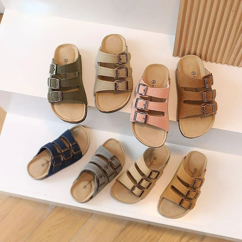 Summer Children's Cork Slippers Girls' Casual Anti-skid Outdoor Beach Slippers Kids Shoes Slip on Child Boys Girls Sandals