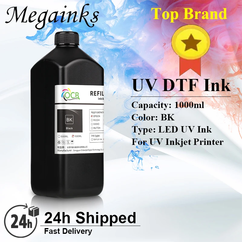 LED UV DTF Ink For Epson UV Inkjet Printer UV Direct Trandfer Film Inks XP600 TX800 L800 L805 L1800 1390 DX5 DX7 DX10 UV DTF Ink