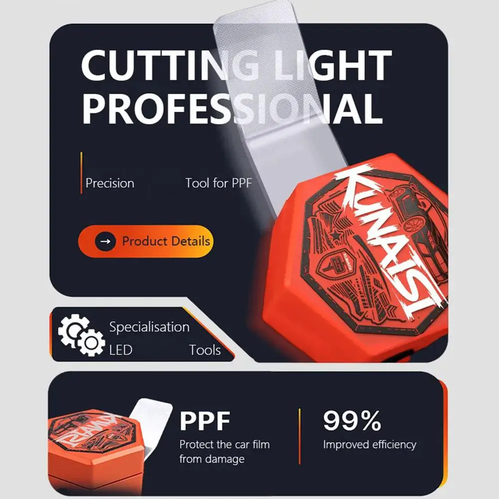 

Прецизионный автомобильный тонировочный светильник для автомобиля, виниловая пленка, оконная пленка, инструмент для резки, магнитная присоска, аксессуар N2X5