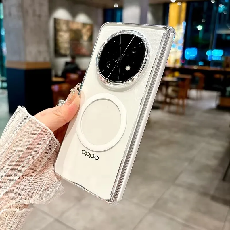 

Phone Shell Housing Transparent Slim Magnetic wireless For OPPO Find N5 Case charging Protective Back Cover For OPPO Find N5 N 5