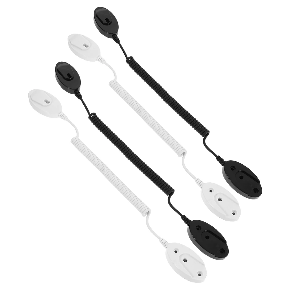 

4pcs Remote Control Anti Lost Rope Self Adhesive Hooks Portable Strap Mobile Phone Tethers Safety Wall Mounts Retractable Cable