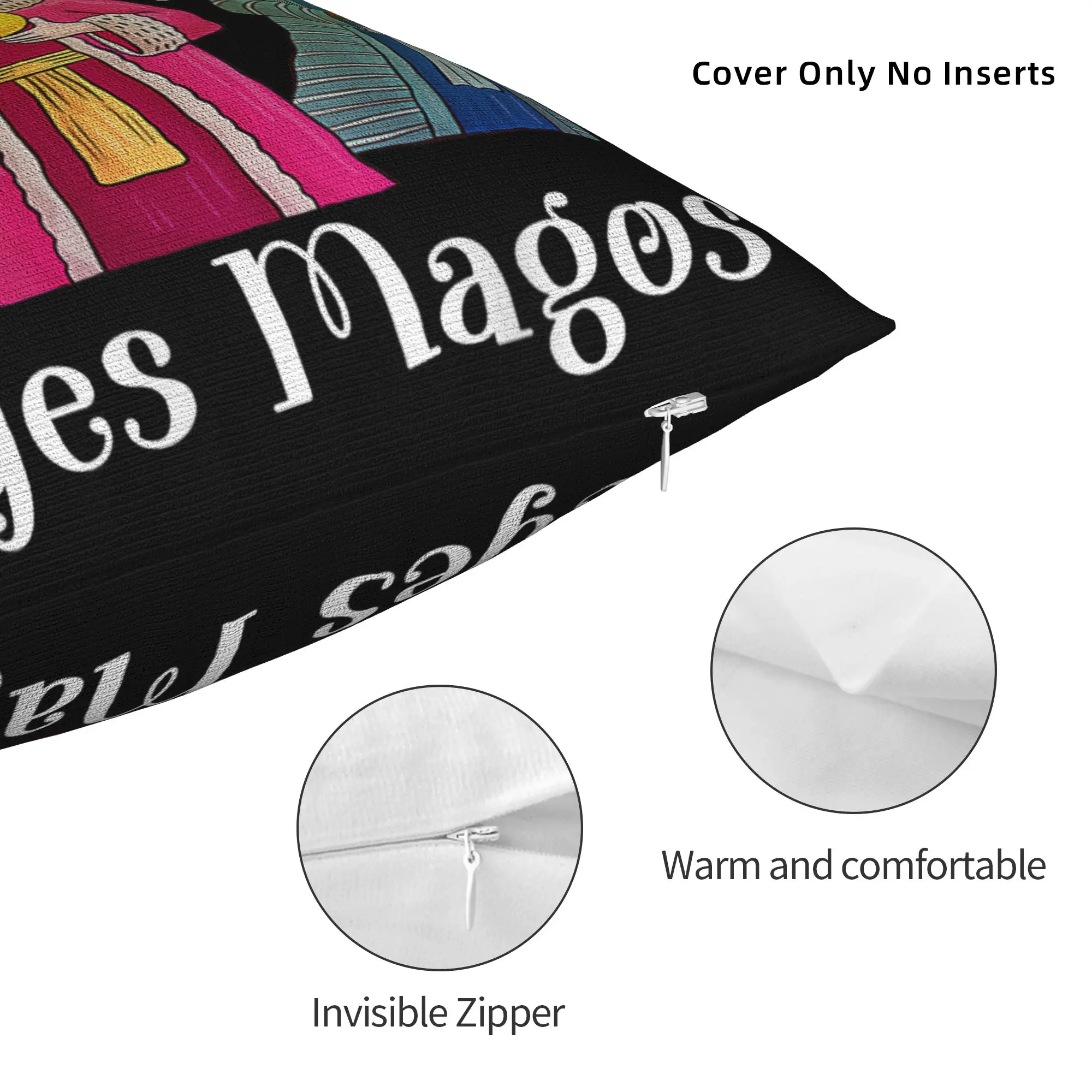 ثلاثة ملوك سعيد عطلة يوم المخدة الطباعة غطاء الوسادة الزخرفية لوس تريس رييس Magos الحكيمة رمي كيس وسادة غطاء