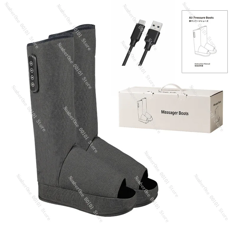 Heated Wireless Air Wave Foot Leg Massager Air Compression Therapy Massage Boots For Household Relax