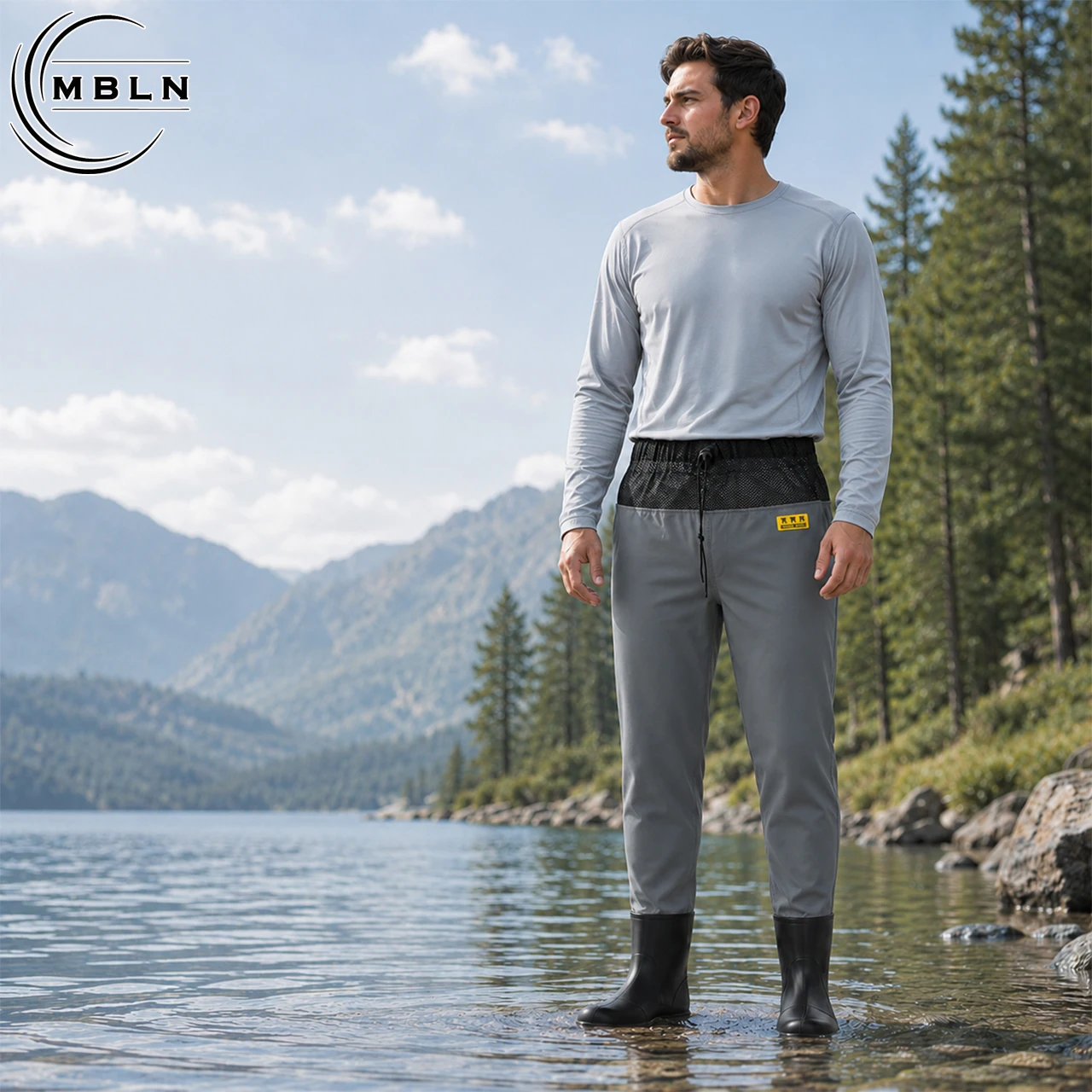 Rutschfeste Angelstiefel-Overalls, Wasserdichte Outdoor-Ausrüstung für Camping, Jagd, Angeln und Bachwanderungen – Detail 4