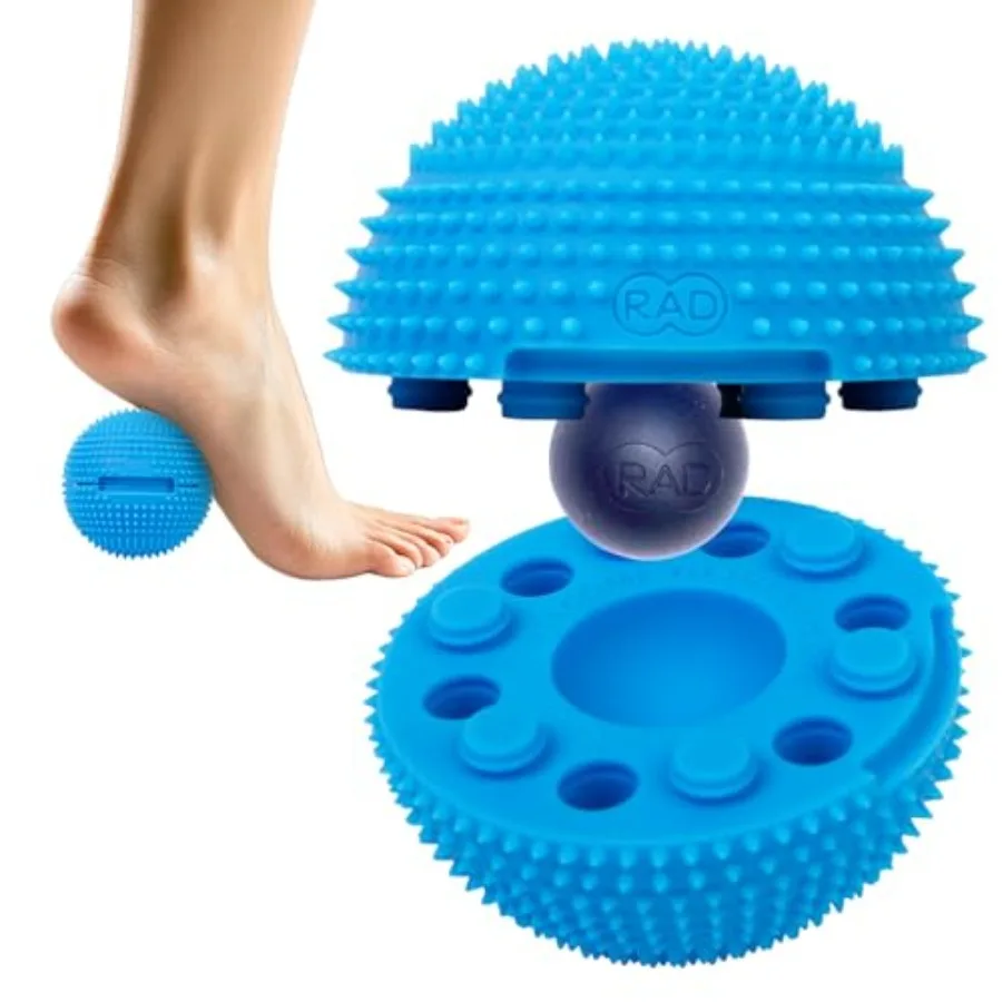 Neuro Ball Spiky Therapy Tool for Myofascial Release Plantar Fasciitis Relief Hand and Face Massage Textured Foot Roller for De